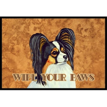 Carolines Treasures Carolines Treasures LH9461MAT 18 X 27 In. Papillon Wipe Your Paws Indoor Or Outdoor Mat LH9461MAT